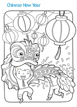 Chinese New Year 2024 Coloring & Color By Number Pages -Lunar The Year ...