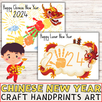 Chinese New Year 2024 Dragon Craft Lunar New Year 2024 Craft Handprint ...