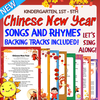 Preview of Chinese New Year 2024 SONGS and RHYMES Year of the Dragon music activity|pre-k,K