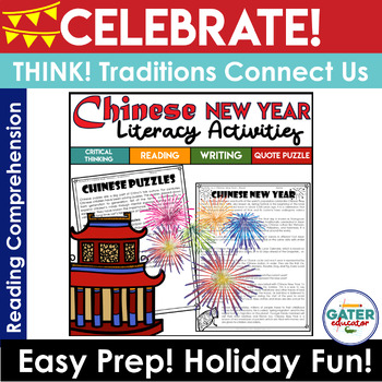 Preview of Chinese New Year Reading Comprehension | Writing | Centers