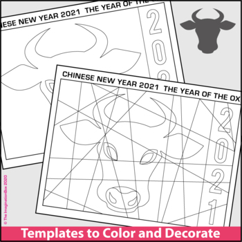 Download Chinese New Year Activities 2021 Free Ox Coloring Pages Tpt