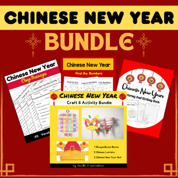 Preview of Chinese New Year Activities Bundle Craft Find Number Writing Fill in the blank