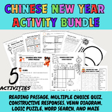 Chinese New Year Activities Reading Passage, Quiz, Logic P
