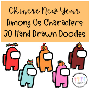 Preview of Chinese New Year Among Us Characters I Hand Drawn Doodles