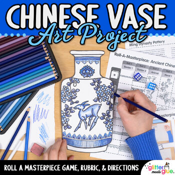 Preview of Chinese New Year Art Project: Chinese Ming Dynasty Vase Art Lesson & Sub Plan