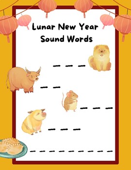 Preview of Chinese New Year Beginner Phonics Worksheet