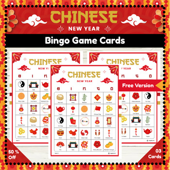 Preview of Chinese New Year Bingo Game Cards : Engaging and Educational | Free Version