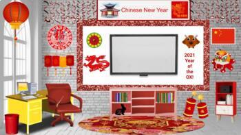 Preview of Chinese New Year Bitmoji Virtual Classroom Distance Learning