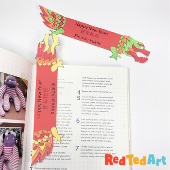 Preview of Chinese New Year Bookmark - Printable Dragon Bookmark