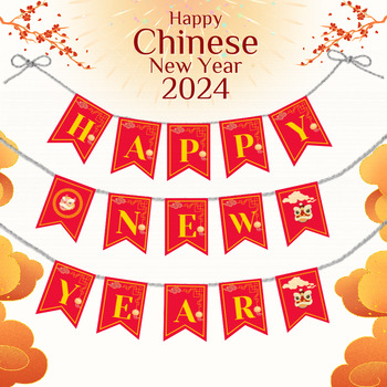 Preview of Chinese New Year Bulletin Board & Banner | Lunar New Year Door Class Decor Kit