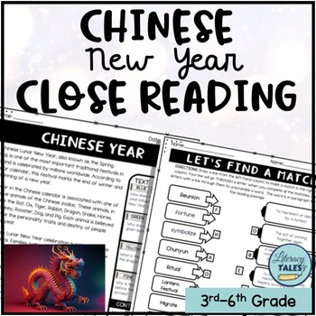 Preview of Chinese New Year Close Reading Comprehension Passage Activities