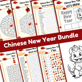 Chinese New Year: Coloring Book, Word Scramble, I Spy, Maz