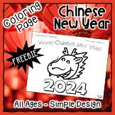 Chinese New Year | Freebie | Coloring Page | Dragon | 2024