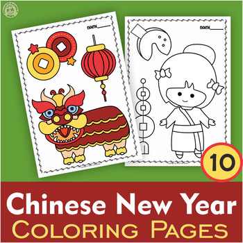 Chinese New Year Coloring Pages by Anastasiya Multimedia Studio | TPT
