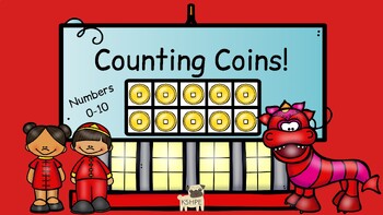 Preview of Chinese New Year Counting Coins, Ten Frames Numbers 0-10, Math Slides!