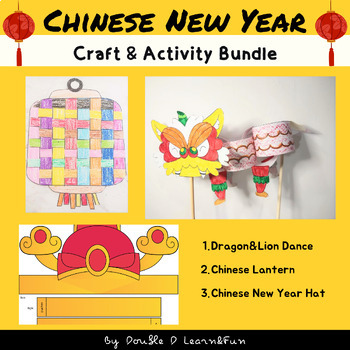 Preview of Chinese New Year Craft & Activity Bundle Dragon&Lion Dance,Chinese Lantern,Hat