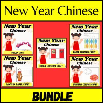 Preview of Chinese New Year Craft Bundle Activities 2024, Lunar New Year, Dragon Craft