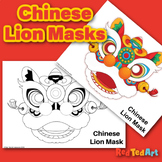 2024 Chinese New Year: Dancing Lion Mask Craft Printable Activity