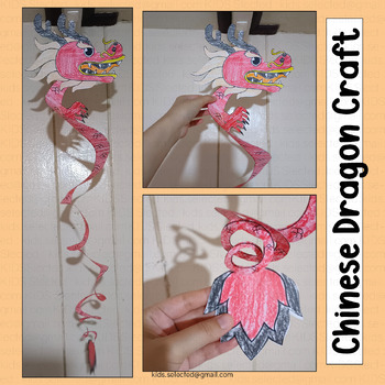 Preview of Chinese New Year Dragon Craft 2024 Lunar Bulletin Board Zodiac Activities Door