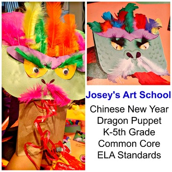 Preview of Chinese New Year Dragon Puppet History Lesson Art Project Discussion