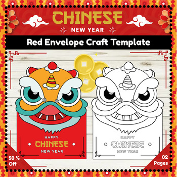 Preview of Chinese New Year Envelope Craft Activity : DIY Money Envelope Template