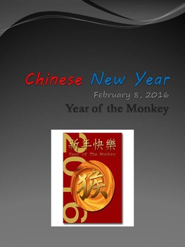 Preview of Chinese New Year Feb. 8, 2016 Year of the Monkey