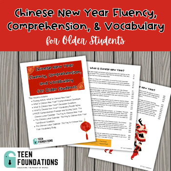Preview of Chinese New Year | Fluency, Comp, Vocab Passages | Intervention for Older Grades