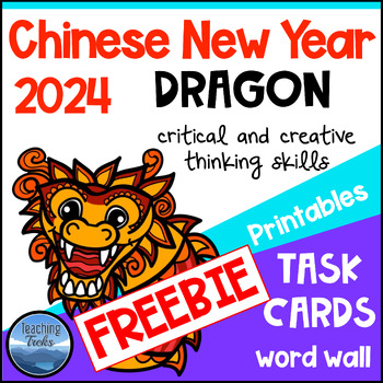 Preview of Chinese New Year Freebie 2024 Activities and Worksheets: Year of the Dragon