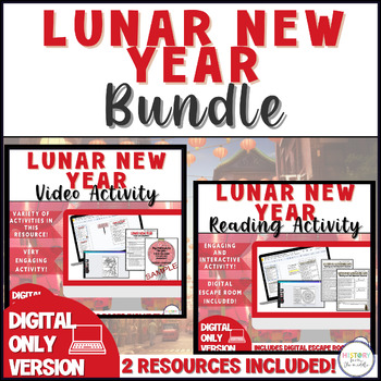 Preview of Lunar New Year 2024 Bundle - Video & Reading Activity - Digital