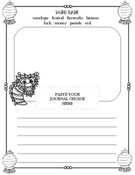 Preview of Chinese New Year Journal Prompt