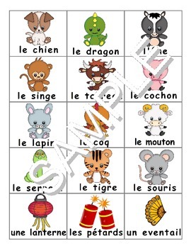 Preview of Chinese New Year / Nouvel an chinois FRENCH Workbook & Games Package