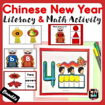 Preview of Chinese New Year Literacy & Math Activity Bundle | Lunar New Year Activities