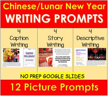 Preview of Chinese New Year, Lunar New Year Asian - Writing Prompts with Pictures