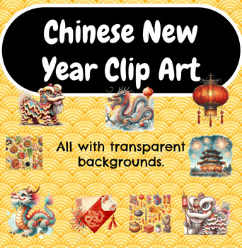 Preview of Chinese New Year / Lunar New Year / Clip Art / Dragons / Lions / Fireworks