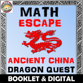 Preview of Chinese New Year Math Activity: Math Escape - Dragon Quest. Printable + Digital.