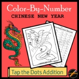 Chinese New Year Math Color By Number: Tap the Dots Addition
