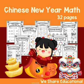 Preview of Chinese New Year Math | February morning work kindergarten