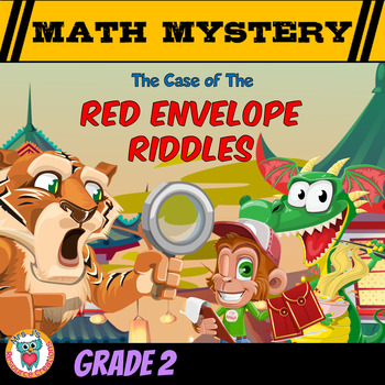 Preview of Chinese New Year Math Mystery Activity - 2nd Grade Pack - Lunar New Year