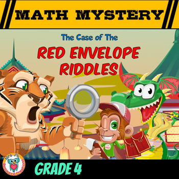 Preview of Chinese New Year Math Mystery Activity - 4th Grade Pack - Lunar New Year