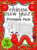 Chinese New Year Math and Literacy Printable Pack