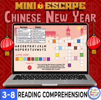 Preview of Chinese New Year Mini Digital Escape Reading Comprehension