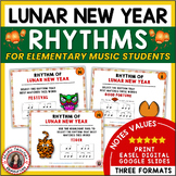 Chinese New Year Music Activities - Rhythm Worksheets and 