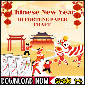 Preview of Chinese New Year - New Year Celebration cate paper craft- Chinese New Year Craft
