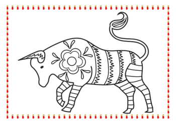 Chinese New Year Ox Zentangle No Prep Coloring Page By Pooley Productions