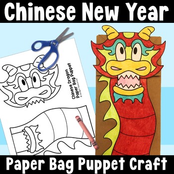 Chinese New Year Craft: Dragon Puppet Printable