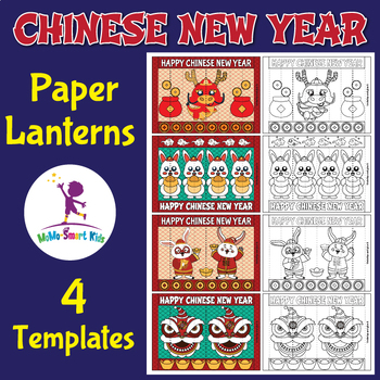 Preview of Chinese New Year Paper Lanterns - Cultural Craft Activity | Rabbit | Dragon