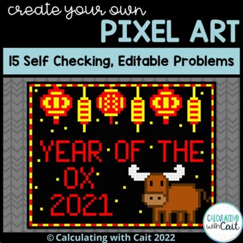 Preview of Chinese New Year Pixel Art Template