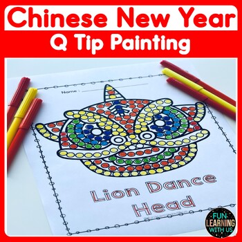 Preview of Chinese New Year Q-Tip Painting Crafts | Holiday Around the World Activity