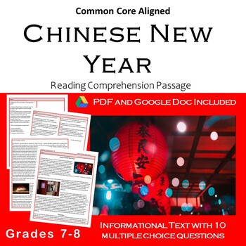 Preview of Chinese New Year Reading Comprehension