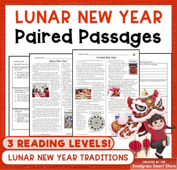 Preview of Lunar New Year: Reading Comprehension Paired Passages and Questions